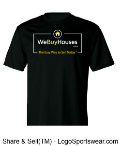 We Buy Houses Easy Way Black T-Shirt Design Zoom